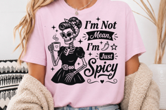 I'm Not Mean I'm Just Spicy SVG, Retro Skeleton Housewife PN Product Image 5