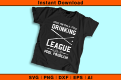 Drinking League Pool SVG Funny Billiards Design Product Image 2