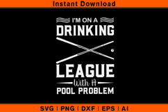 Drinking League Pool SVG Funny Billiards Design Product Image 1