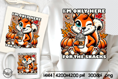 Sarcastic fall sublimation designs, Squirrel png Product Image 1