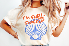 I’m Shell-Shocked Funny Seashell PNG, Sublimation design. Product Image 2