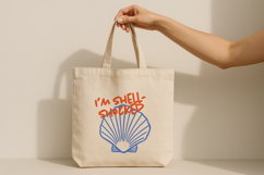 I’m Shell-Shocked Funny Seashell PNG, Sublimation design. Product Image 3