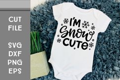I'm Snow Cute, Hand Lettered, Cut File Product Image 1