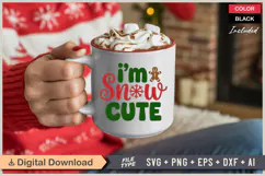I'm Snow Cute SVG | Christmas SVG | Holiday SVG | Xmas SVG Product Image 3