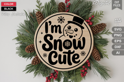 Christmas Sign SVG Bundle | Holiday Round Sign SVG Cut Files Product Image 14