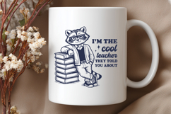 I'm the Cool Teacher SVG - Funny Raccoon Teacher PNG Design Product Image 2