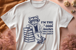 I'm the Cool Teacher SVG - Funny Raccoon Teacher PNG Design Product Image 3