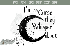 I&#039;m the Curse They Whisper About Watercolor Crescent Moon Product Image 4