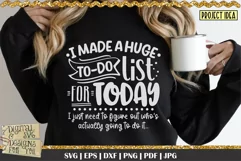 I made a huge TO-DO list is a professional design that is ready to be cut with all major cutting machines. Sublimation, iron-on transfer and printing file formats also included.