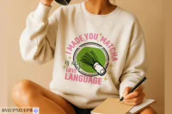 Matcha Whisk Love Quote hand-drawn PNG SVG Design Product Image 3