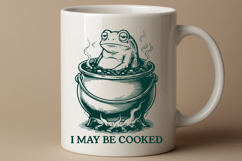 I May Be Cooked Funny Frog in Cauldron SVG Graphic Product Image 2