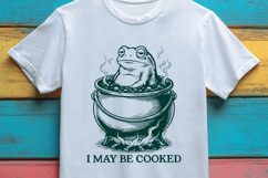 I May Be Cooked Funny Frog in Cauldron SVG Graphic Product Image 3