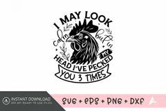 I may look calm but in my head I've pecked SVG Design Product Image 1