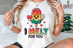 I Melt For You, Valentine Day Sublimation PNG Product Image 3