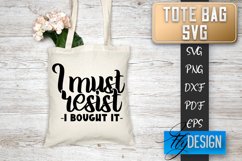 Tote Bag Quotes SVG | Tote bag SVG | Funny Saying | SVG v.2 Product Image 1