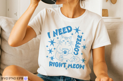 Cat Coffee Pun Funny Hand-drawn PNG SVG Design Product Image 2