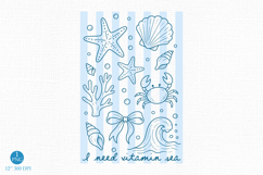 I Need Vitamin Sea Coquette PNG, Cute Beach Design Product Image 1