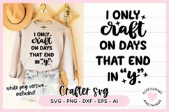 Funny Crafter Quote I Only Craft On Days That End In Y