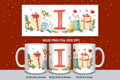 Christmas Mug Customizable Custom Winter Coffee Cup Letter I Product Image 1