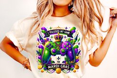 Gamer Mardi Gras PNG, Mardi Gras Gaming PNG, Game Controller Product Image 1