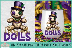 Mardi Gras Voodoo Doll Sublimation Design Product Image 1