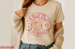 I Put The Boo In Booty Sassy Funny Halloween Quote SVG PNG Product Image 2