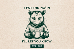 Sarcastic Opossum SVG Introvert Coffee Mug Meme Design Product Image 1