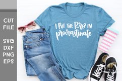 I Put the Pro in Procrastinate, Hand Lettered Sarcastic SVG Product Image 2