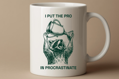 I Put The Pro In Procrastinate SVG Funny Raccoon Design Product Image 2