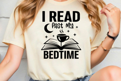 I Read Past My Bedtime SVG, Book Lover SVG, Reading SVG Product Image 2
