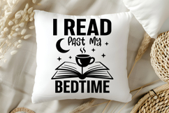 I Read Past My Bedtime SVG, Book Lover SVG, Reading SVG Product Image 5