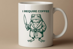 Funny Frog Coffee SVG Grumpy Toad Knife Clipart PNG Product Image 2