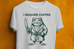 Funny Frog Coffee SVG Grumpy Toad Knife Clipart PNG Product Image 3