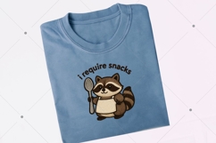 I Require Snacks PNG,Fat Raccoon Shirt,Funny Raccoon Png Product Image 4