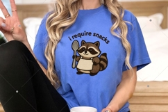 I Require Snacks PNG,Fat Raccoon Shirt,Funny Raccoon Png Product Image 5