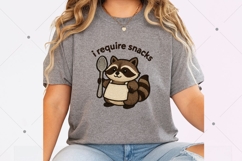 I Require Snacks PNG,Fat Raccoon Shirt,Funny Raccoon Png Product Image 6