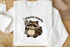 I Require Snacks PNG,Fat Raccoon Shirt,Funny Raccoon Png Product Image 7