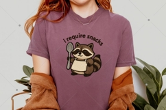 I Require Snacks PNG,Fat Raccoon Shirt,Funny Raccoon Png Product Image 8