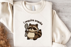 I Require Snacks PNG,Fat Raccoon Shirt,Funny Raccoon Png Product Image 9