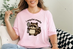 I Require Snacks PNG,Fat Raccoon Shirt,Funny Raccoon Png Product Image 10