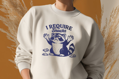 I Require Snacks Raccoon SVG PNG | Funny Raccoon Clipart Art Product Image 3