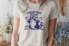 I Require Snacks Raccoon SVG PNG | Funny Raccoon Clipart Art Product Image 2