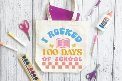I Rocked 100 Days Of School SVG, School SVG Design Product Image 3