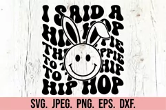 Hip Hop Hippity Hop Happy Easter Bunny PNG - Cute Easter SVG Product Image 4