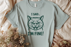I Said I'm Fine Cat SVG, Funny Grumpy Cat PNG, Sarcastic Pet Product Image 2