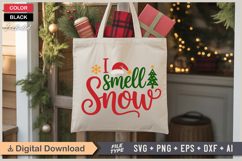 I Smell Snow SVG | Christmas SVG | Holiday SVG | Xmas SVG Product Image 5