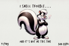 Funny and Sarcastic Skunk PNG | Sublimation Design. Product Image 1