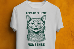 Funny Cat SVG Sarcastic Nonsense Quote Shirt File PNG Product Image 3