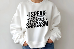 I Speak Fluent Sarcasm SVG | Breast Cancer Awareness SVG Product Image 2