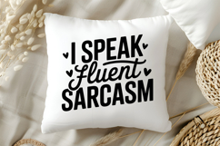 I Speak Fluent Sarcasm SVG | Breast Cancer Awareness SVG Product Image 5